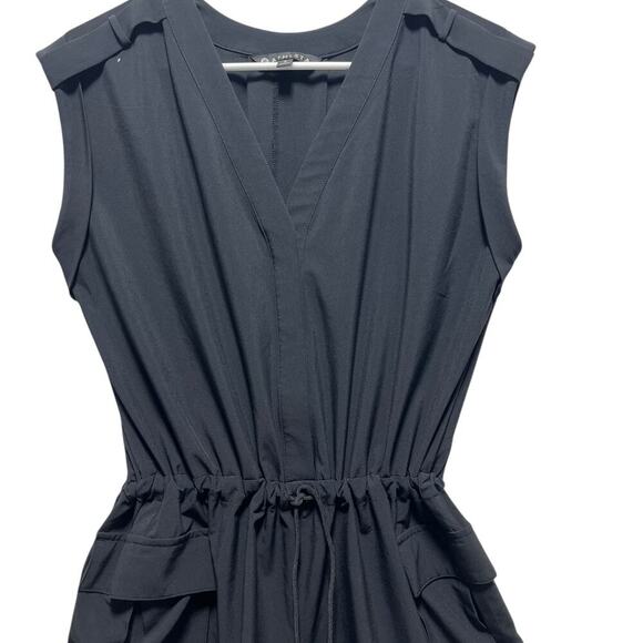 Athleta Black Utility Romper Size 2 Women’s Sleeveless V-Neck Pockets - Picture 8 of 16